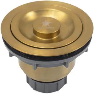 STARSTAR Kitchen Sink Drain Assembly for 3-1/2-inch Sink Opening Size, Strainer and Stopper with Deep Removable Waste Basket, Stainless Steel Sink Basket Strainer (Gold)