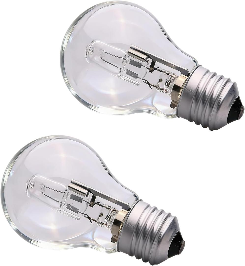 043168787963 78796 Halogen Light Bulb Replacement, A19 43W 120V Clear Halogen Bulbs, 60 Watt Equivalent, E26 Thread for Table Lamps & Home Use,2 PCS