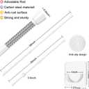 AIZESI 2pcs Spring Tension Rods Adjustable 26 to 39 inch Small Tension Curtain Rod No Drilling Expandable Spring Loaded Curtain Rod,Suitable for Doors and Windows 28 to 36 inch, White