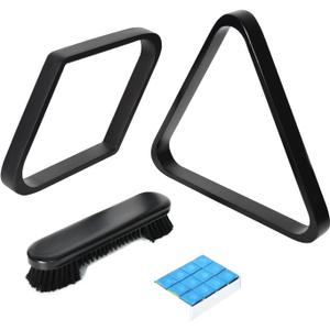 Solid Wood Pool Ball Triangle Rack, Pool Table Ball Holder Positioning Rack,2-1/4" Pool Ball Rack (Black)