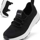 ZOVE Wide Toe Box Shoes Women Extra Wide Width Sneakers Ultra Light Road Running Shoes Non-Slip Tennis Sneakers Breathable Walking Athletic (Black)
