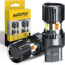 AUXITO CANBUS 7443 7444NA Switchback LED Bulbs with Built-in Resistor Anti Hyper Flash 7443A 7444NAK T20 Dual Color Amber Turn Signal Lights and White DRL/Parking Lights, Pack of 2