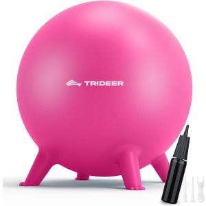 Trideer Flexible Seating for Classroom Elementary, Yoga Ball Chairs for Kids, Wobble Chair of School Supplies for Sensory Kids, Student Desk Chairs for Homeschool (Pink, 55cm)