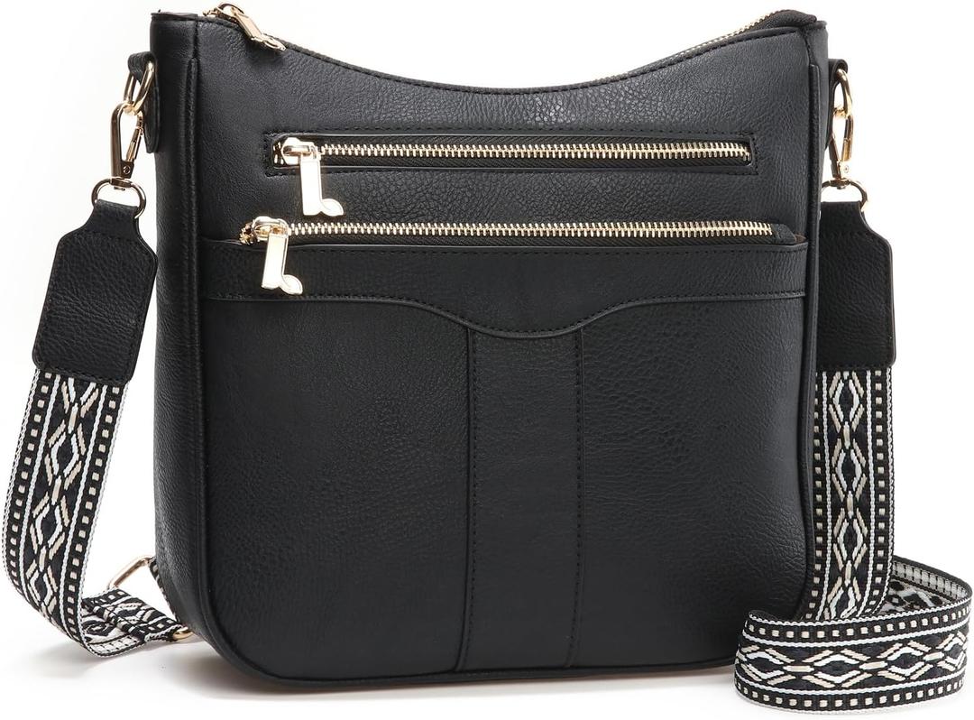 Valleycomfy Crossbody Bags for Women, Lightweight Crossbody Purses Soft Leather Shoulder Handbags
