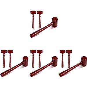 Totority Mini Wooden Judge Gavel 4.33 Inch Small Court Hammer Toy for Kids Role Play Educational Legal Cosplay and Home Decoration