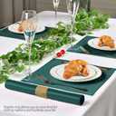 100 Pack Dark Green Satin Napkins and Napkin Rings Set, 12 x 12 Inch Silky Soft Cloth Napkins Set of 50, Square Satin Dinner Table Napkins Bulk for Wedding Banquet Graduation Party Decoration