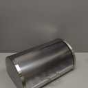 Oggi Stainless Steel Roll Top Bread Box for Kitchen Countertop with Frosted Plexilass Lid - Fits Multiple Loaves of Bread and Other Freshly Baked Goods Including Cookies, Bagels, Muffins (15-Inch by 7-1/4-Inch by 1-Inch)