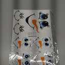 Christmas Face Rub on Transfers Decals Stickers for Crafts Ornaments Large 5 Inch Vinyl Snowman Faces Eyes Pitcher Transparent Decal for Ornaments Glass Drinking Cups Wood Balls (Cute72)