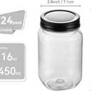 16 OZ Mason Jars Plastic 24 Pack Storage Containers with Lids