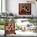 SPORT BEATS Giant Wooden 4 in a Row Connect Game 2.7 Ft Indoor/Outdoor, 33.2 inches x 29 inches x 3.3 inches