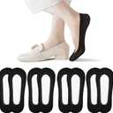 AURUZA No Show Socks Women's 4-8 Pairs Low Cut Non Slip Liner Invisible Socks for Flat Boat,Size: 7.5-9