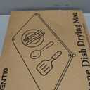 Stone Drying Mat for Kitchen Counter, Diatomaceous Dish Drying Mats Superb Absorbent with Non-Slip Stainless Steel Feet for Dishes, Bottles and more, 15.7"(L)11.8"(W), Light Grey Wave