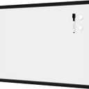 Amazon Basics Magnetic Dry Erase Whiteboard, 35"W x 23"H, Black Wooden Frame, Wall-Mounted for Writing and Presentation