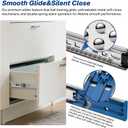 Soft Close Ball Bearing Drawer Slides 12 Inch, 5 Pairs 3-Section Full Extension Drawer Glides Heavy Duty Steel Side Mount Rails for Kitchen Cabinet, Tool Chest, Office Furniture, 100 LBS