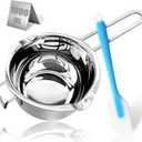 1000ML/1QT Double Boiler Chocolate Melting Pot, 304 Stainless Steel Candle Making Kit with Silicone Spatula for Chocolate, Candy, Candle, Soap, Wax
