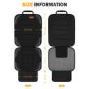 Siivton Car Seat Protector for Child Car Seat,Waterproof Car Seat Cover for Leather and Fabric Seats, 2 Mesh Pockets, Non-Slip Bottom,Thick Padding Cushion