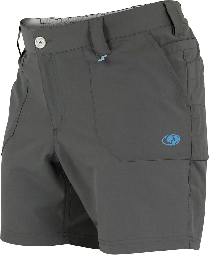 Mossy Oak Womens All Outdoor Flex Short (Medium, Charcoal)