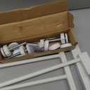 BABELIO Baby Gate for Doorways and Stairs, 26-31" Pet Gate with Wide Walk Thru Door and Lock Indicator, No Drill Pressure Mounted Safety Gate with Double Lock and Self-Closing, White