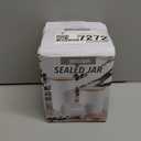 MilkyWay Food Storage Jar Strong Ceramic Storage Canisters with Airtight Seal Bamboo Lid Modern Design Seal Damp-Proof Kitchen Jar for Coffee, Tea, Spice and More (Black(L: 34 oz/1000ml))