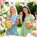 64 Pack Easter Eggs, Colorful Woven Foam Easter Eggs with Paper Rope Texture, Bright Easter Basket Stuffers for Egg Hunts, Spring Table Decor, Party Favors (1.97 Inch, Solid Multicolor)