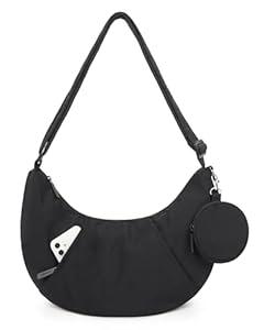 BAGSMART Large Crossbody Bags for Women, Lightweight Shoulder HandBags, Casual Cross body Purse with Adjustable Strap (Black)