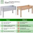 2Pcs Galvanized Raised Garden Bed with Legs, 482432in Large Metal Elevated Raised Planter Box with Drainage Holes for Backyard, Patio, Balcony, 400lb Capacity,Sliver