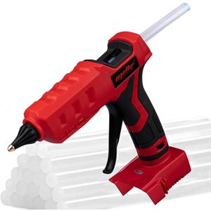 Cordless Hot Glue Dispenser Compatible With Milwaukee 18V Battery, (Tool Only) 100W Handheld Battery Powered Glue Dispenser Kit with 20PCS Full Size Glue Sticks for Arts & Crafts & DIY