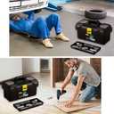 Deli Small Tool Box, 15in Plastic Toolbox with Handle,Portable Tool Box with Removable Tray and Lockable Design,Tool Storage Box for Home, Workbench and Garage Organization