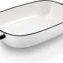 4.5 Quart Ceramic Baking Dish,Serving Bakeware for Casserole,Lasagna,Gratin,Broiling,Roasting,and Baking.Large Deep 14x10x3.11 inches Pan,Safe for Oven Microwave Refrigerator Disinfection Cabinet and