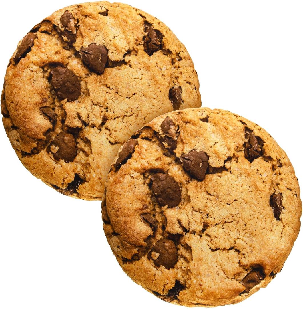 Unittype 2 Pcs 13.4" Chocolate Chip Cookie Pillows Round Throw Pillow Plush 3D Digital Print Funny Food Shaped Soft Stuffed Seat Pad Cushion for Halloween Bedroom Couch Sofa Chair Floor Decor Gifts