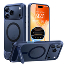 TORRAS Strong Magnetic & Seamless Stand for iPhone 17 Pro Max Case, Fit for MagSafe, Military Grade Drop Protection, Invisible Adjustable Kickstand, Camera Control Button, Translucent Matte Deep Blue