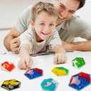 Art3d Hexagon Sensory Fidget Liquid Motion Tiles for Kids, Toddler, Teens - Interactive Soft Gel Liquid Play Mats for Home, Schools, Playrooms, Multi-Pack of 12 Tiles