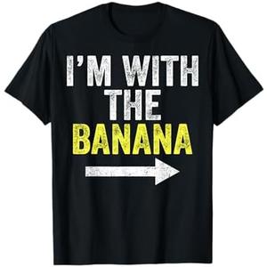 I'm with The Banana Costume Matching Couple T-Shirt XS
