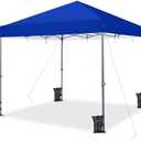 Yaheetech 12x12 Pop Up Canopy Easy Set-up Tent, Portable Outdoor Canopy Instant Tent, Commercial Gazebo with Wheeled Carry Bag Blue