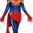 Womens Girls Superhero Cosplay Costume Halloween Spandex Jumpsuit Costume 3D Style Cosplay Suit (M)