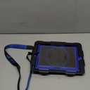 SEYMAC stock Case for iPad 9th/ 8th/ 7th Generation 10.2'', Shockproof with Screen Protector, Pencil Holder [360° Rotating Hand Strap] & Stand, for iPad 10.2 inch 2021-2019 (Black/Blue)