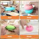 3PCS Dumplings Squishy, 2.56in Squishy Dumpling Mystery Steamer, Fidget Toys Adults & Teens, Sensory Stress Ball Squeeze Toys for Stress Relief, with Food Steamer Stretchy, Desk Toys, Classroom Prizes