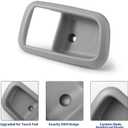 Interior Door Handle Trim Bezels (Gray) for Toyota Tundra 2000-2003, Tundra 2004-2006 Extended Cab Pickup/Standard Cab Pickup, for Front Driver & Passenger Side