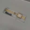 MioHHR Solid Stainless Steel Band Compatible with Apple Watch 42mm (Series 11 10), Metal Strap with Soft TPU Case for iWatch Series 11/10 42mm Women and Men, Gold