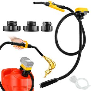 Cordless Fuel Transfer Pump Compatible with DeWalt 20V Milwaukee 18V Battery,3.2 GPM Flow,Portable Electric Pump Compatible with Low- Voltage Protection Function Ideal for Diesel, Gasoline