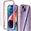 2 x AICase for iPhone 14 Case Clear Full Body Rugged with [Tempered Glass Screen Protector] Bumper Slim Soft Silicone Heavy Duty Protection Shockproof Cover for iPhone 14 Case 6.1" 2022_4