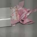 Oudain Pink and White Bow Happy Birthday Banner Garland Pink Bow Birthday Party Decorations Coquette Scalloped Embroidered First Party Cake Smash Prop for Women Baby Shower High Chair Decor