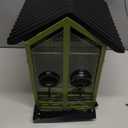 Durability Metal Outdoor Bird Feeders Double Roof Weather Resistant Feeders for Backyard Garden Birdwatching