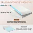 Vekkia 2PCS Wedge Pillow for Sleep Apnea,Wedge Pillow for Acid Reflux,Independent Memory Foam for Sleeping,Back Pain,Gerd,Heartburn,Snoring,Triangle Elevated Pillow for After Surgery/Leg/Neck