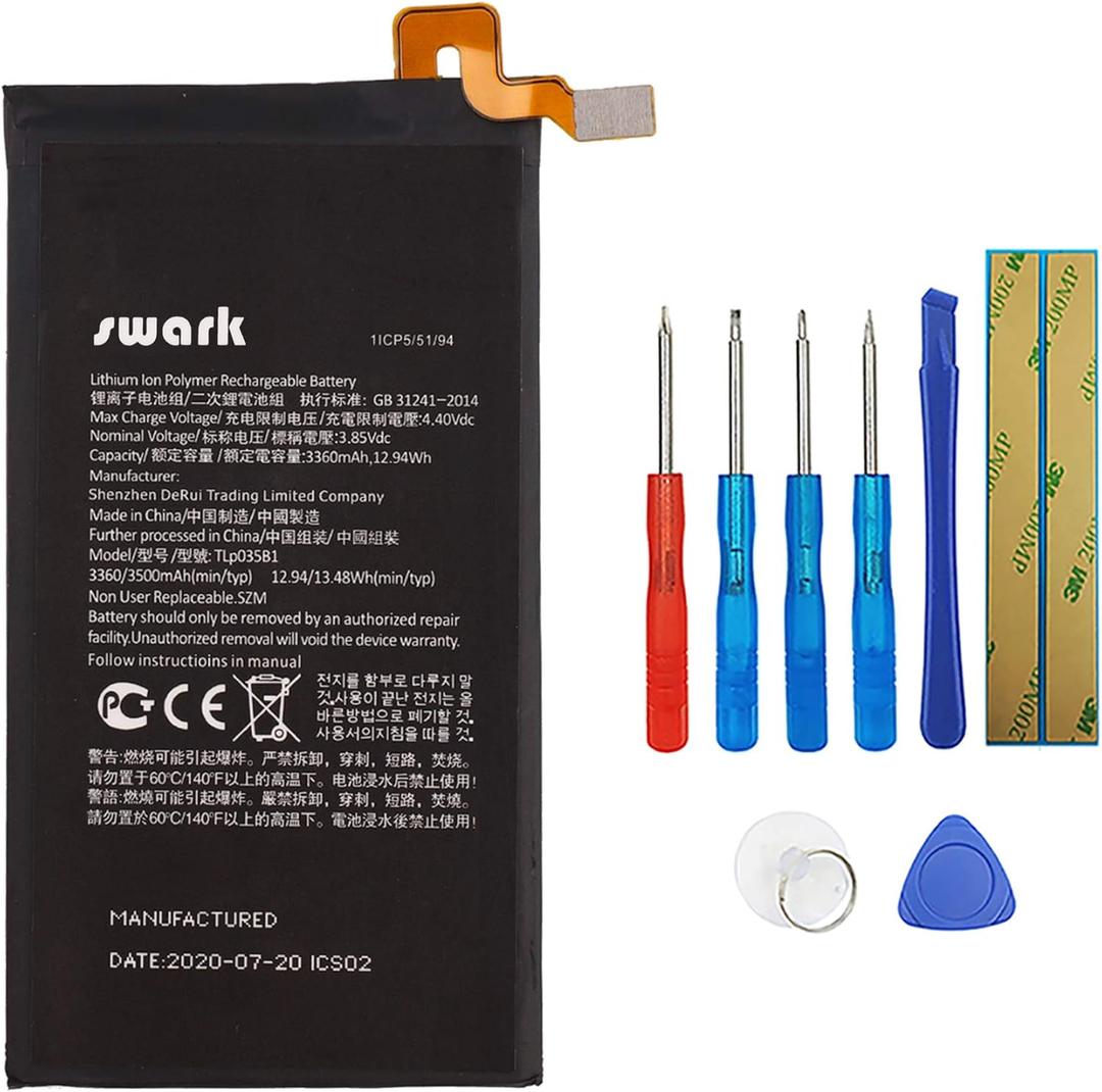 TLP035B1 Replacement Battery Compatible with BlackBerry Key2 Key 2 Two (BBF100-1 / BBF100-2) + Tools
