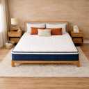 King Size Mattress - 12 Inch Gel Memory Foam Hybrid Mattress, Pressure Relief & Motion Isolation, Fiberglass Free, 75 * 80 in