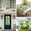SOMWISE Frosted Glass Window Privacy Film with Tools, Heat Blocking, Anti-UV, Anti-Glare, Static Cling, Decor for Home Bathroom Door, Renter Friendly, Removable, Reusable, Yellow 23.5Inchx78.5Inch