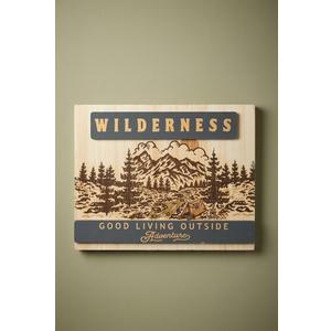 Wooden Plaque Sign Wilderness