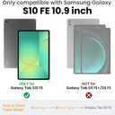 Nillkin for Samsung Galaxy Tab S10 FE Detachable Keyboard Case with 7 Backlit, Kickstand, Trackpad, S Pen Holder, for Samsung Tablet S10 FE Keyboard 10.9 inch