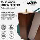 La Vane 5 inch Solid Wood Furniture Legs Set of 4 – Square Pyramid Walnut Replacement Feet for Couch, Sofa, DIY Repair & Restoration with Pre-Drilled 5/16'' Bolt & Hardware, Mid-Century Modern Style